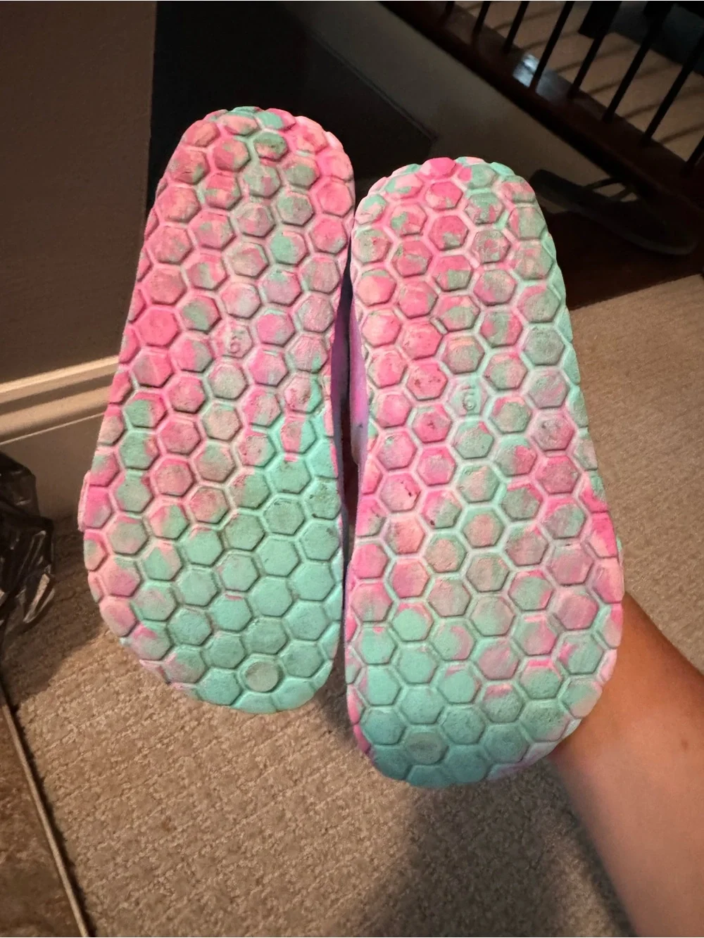 Size 9 toddler Tie-Dye Adjustable Buckle Sandals - Pink & Teal